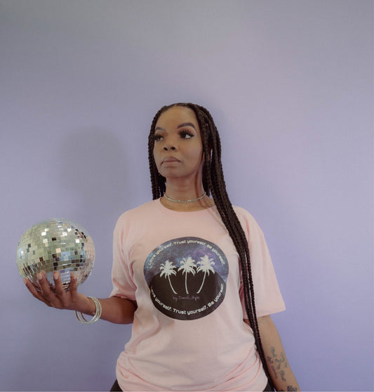Not of This World Tee- Light Pink